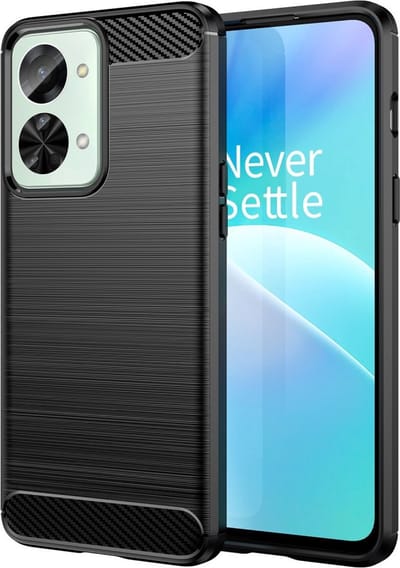 Coverup Hoesje - Geschikt voor OnePlus Nord 2T Hoesje - Coverup Armor Brushed TPU Back Cover - Zwart