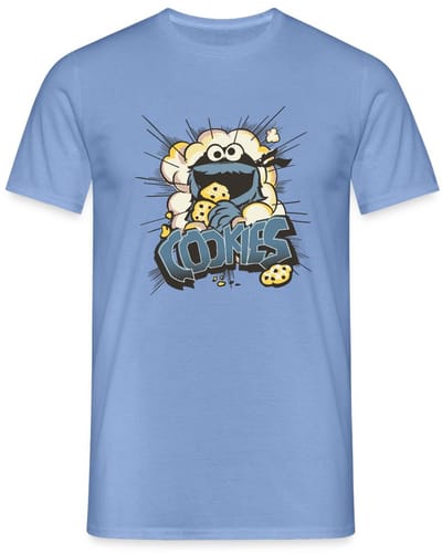 Sesamstraat Koekiemonster En Koekjes T-Shirt Heren