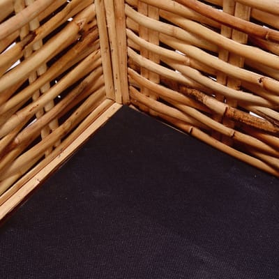 vidaXL - Tuinbank - 3-zits - natuurlijk - rattan