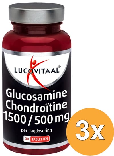 3x Lucovitaal Glucosamine Chondroïtine (30 tabletten)