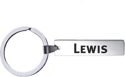 Sleutelhanger Met Naam - Lewis  - RVS