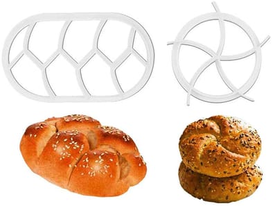 Dailygoods- Brooddeegpersvormset 2 Stuks - Ronde/Ovale Bakvorm - Bakbenodigdheden - Milieuvriendelijk PP - Formaat 9x16cm/10,3cm - Eenvoudig schoon te maken