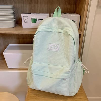 Le Style École  Niveau d'Apparence Élevé  Cartable Frais et Simple  Harajuku  Sac à Dos Étudiant Simple et Polyvalent et Sac à Dos . white