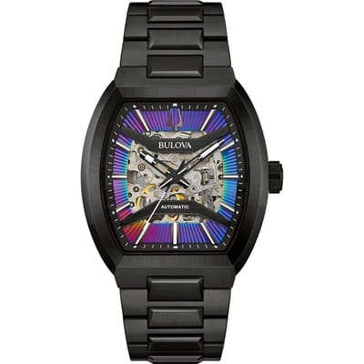 Bulova Maquina 98A320 Horloge - Staal - Zwart - Ø 46 mm