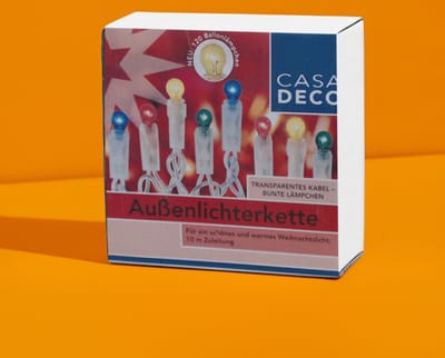 Casa Deco Kerstverlichting 10 Meter - Kerstboomverlichting - Met 120 Gekleurde LED Lampen, 12 Reservelampen en Veiligheidsadapter (IP44)