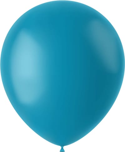 Folat - ballonnen Calm Turquoise Mat 33 cm - 50 stuks