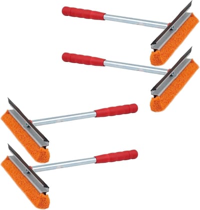 Novaliv 4X raamwisser auto 21 cm met metaal-kunststof steel 31 cm met wisserlip en rubberen spons autowisser auto ruitenreiniger