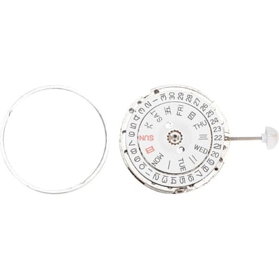 Horlogeuurwerk met Dubbele Kalender Drie Wijzers voor 8205 Uurwerk HorlogeGoud goud