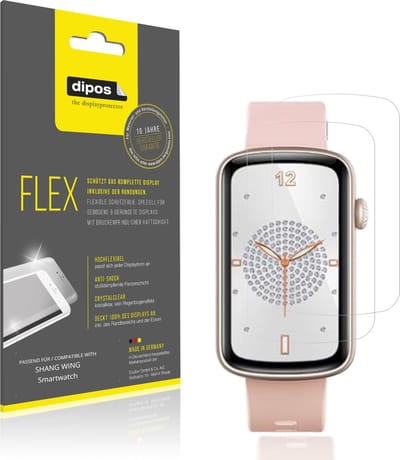 dipos – 2x Beschermfolie geschikt voor SHANG WING Smartwatch | 3D Full Cover Screenprotector | 100% Passend