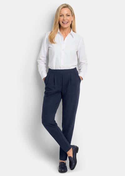 Goldner Pantalon met steek Zakelijke broek SARA met comfortabele tailleband