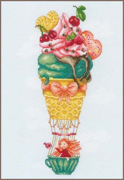 Vervaco - Telpakket kit - Ijsjesballon - PN-0200165 - Borduren - Borduurpakket - Borduurpakket volwassenen