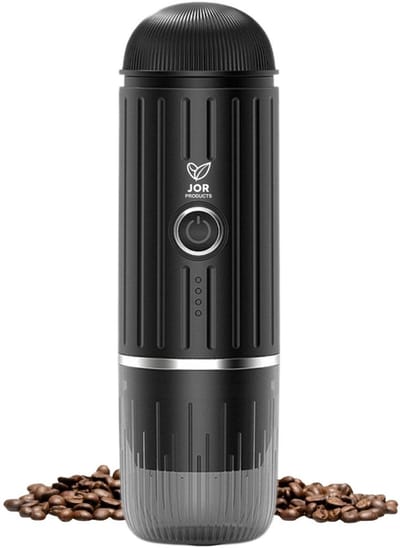 JOR Products® Draagbare Espressomachine – Portable Espresso Maker – Voor Nespresso Cups & Gemalen Koffie – Koffiemachine voor Reizen Auto & Camping