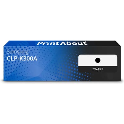 PrintAbout huismerk Toner CLP-K300A Zwart Geschikt voor Samsung