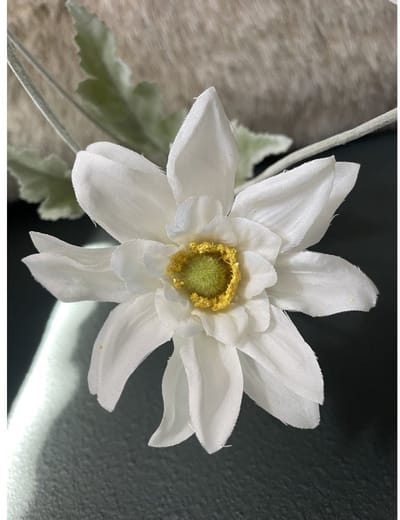 Wilde Chrysant - 4 koppig - wit - zijden bloemen - 3 stelen - onderhoudsvrij - 60 cm - kunstbloemen