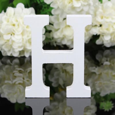 4 Stuks Mooie Decoratieve Letters Wit - Home - Home Decor - Vensterbank - Raamkozijn – Interieur Decoratie – Huis Versiering – Sfeervolle Accessoires – Woonkamer Decor – Mooie Letters – Witte Letters – Decoratieve Letters – Thuis