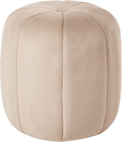SELBY - Poef - Beige - Fluweel