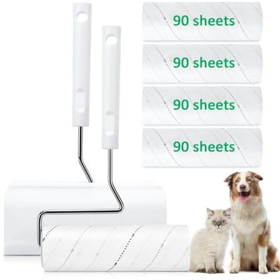 Dierenhaar Pluisrol - 360 Vellen met Dispenser voor Kleding, Banken en Tapijten