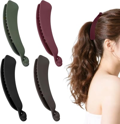 4 Stuks Retro Haarclips voor Dames, Geschikt voor Dun en Dik Haar, Ideaal voor Dagelijks Gebruik en Feestjes (4 Kleuren)