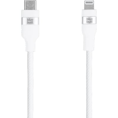 BlueBuilt Usb C naar Lightning Kabel 1,5m Nylon Wit