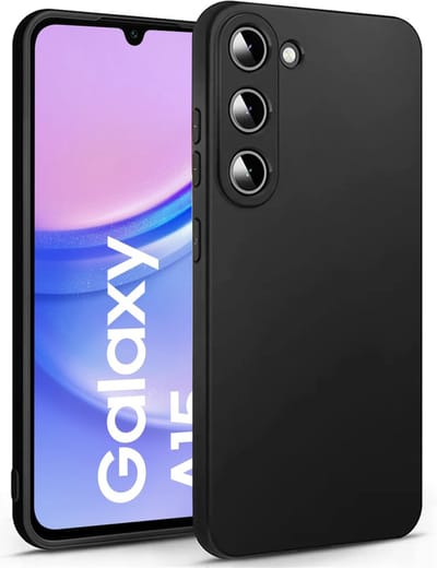Zwart Hoesje Geschikt Voor Samsung Galaxy A15 - Zwarte Siliconen hoesje - TPU Back Cover Hoes - Zwart