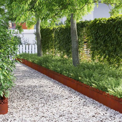vidaXL - Gazonranden - 10 - st - 103 - x - 0,05 - x - 22 - cm - weervast - staal