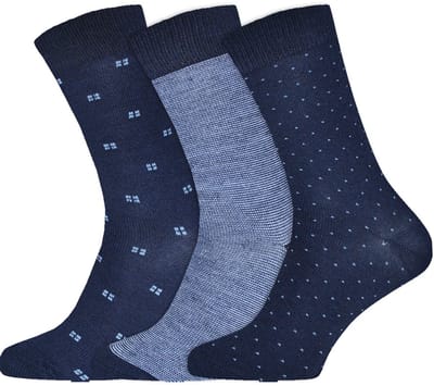 Katoenen herensokken | Diverse motieven | Merk: Gianvaglia | Kleur: Blauw | Maat: 39-42/ 43-46 | 3 Paar
