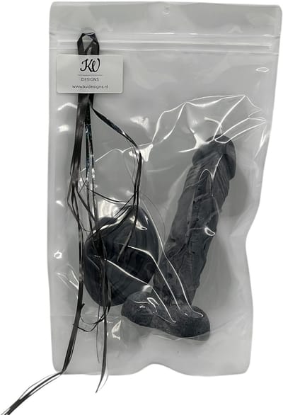 KV DESIGNS Piemel & Vagina Kaarsen Cadeauset - Kaarsen Cadeauset - Handgemaakt van Koolzaadwas - Erotisch Cadeau - Cadeauklaar Verpakt - zwart