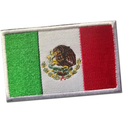 Mexico Vlag Patch Exquise Naaien Geborduurde Strijkpatches voor Kleding Broeken Jassen Rugzakken green
