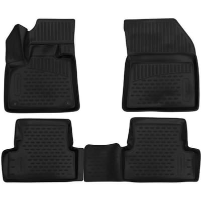 3D Tapis De Sol en Caoutchouc Exclusive Pour Peugeot 3008/5008 2017- 2024 Bord Haut, Noir, Antidérapant, Toutes Saisons noir