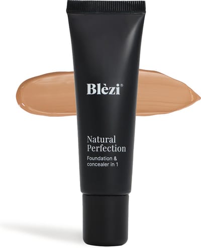 Blèzi® Natural Perfection 25 Tan - Hypoallergene foundation & concealer in één - Herstelt, hydrateert en egaliseert de huid