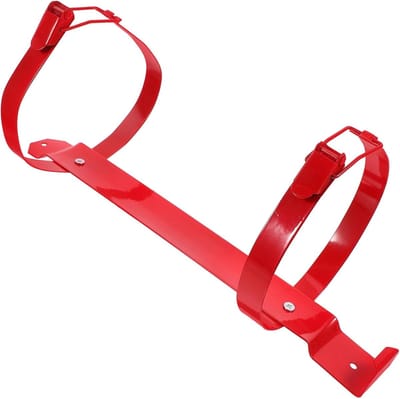 Brandblusser Beugel - Muurhouder Houder - Veilige Montage - Stevig IJzer Materiaal - 25.5x11.5x11.5cm - Rood