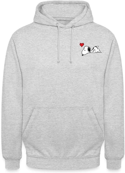 Unisex Hoodie met Liefde Hart Print - Comfortabele Sweater met Capuchon