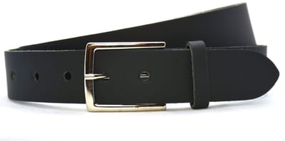 Heren Riem Extra Lang Zwart - 3.5 cm Breed - Broekriem - Nette Riem - Taillemaat 130 - Totale lengte van de riem 145 cm - Extra Lange Riem - Echt Leer XXL Riem