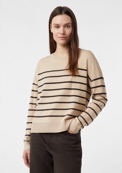 Pull gemêleerd gestreept dames COMMA