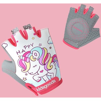 Kinder Fietshandschoenen Halve Vinger Skate Kind Mountainbike Fietshandschoenen Sporthandschoenen voor Jongens en Meisjes Kinderen L(7-12 years old)