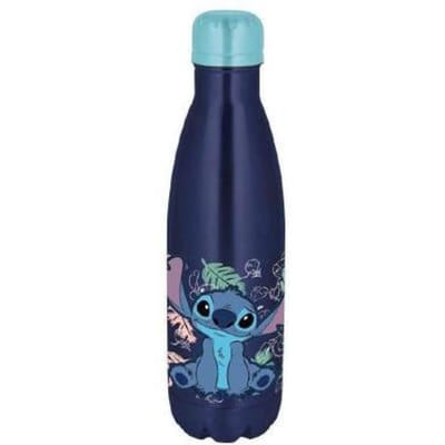 Disney's Stitch drinkfles Nature Leaves – Roestvrij staal – 780 ml – Sluit goed af – Drinkfles voor kinderen – BPA-vrij – Donkerblauw