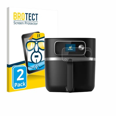 BROTECT - Screenprotector voor Philips Airfryer HD9880/90 - Folie Beschermfolie transparant 2 Stuks