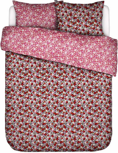 Essenza Mellow Millesfleurs Dekbedovertrek Zwart - Tweepersoons – 200x200/220 cm