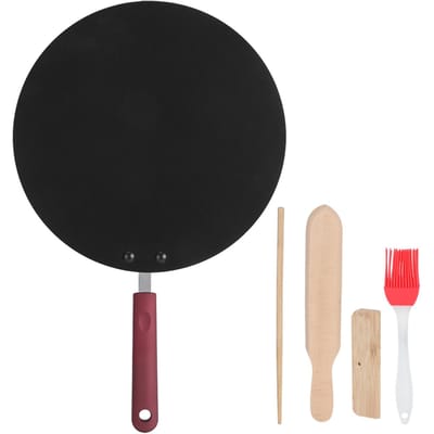 Draagbare Crêpemaker Anti-aanbak Koekenpan Pannenkoeken Bakplaat Mini Kookgereedschap L(for 6.5-9kg)