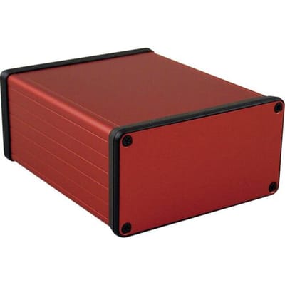 Hammond Electronics 1455N1201RD Profielbehuizing 120 x 103 x 53 Aluminium Rood 1 stuk(s)
