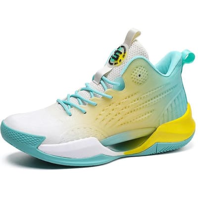 Stikstof Antislip Basketbalschoenen voor Jongens, Kinderen en Jonge Professionele Praktische Lichtgewicht Ademende Sportschoenen voor Dames Lichtgevend 45 beige