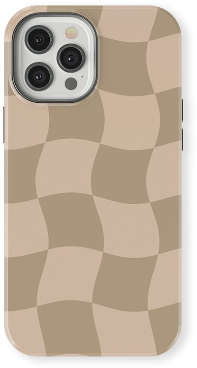 Checkered Warp Hoesje geschikt voor iPhone 12 Pro | Geschikt Voor Mag | Uniek Design Hoesje | Beschermhoes geschikt voor iPhone 12 Pro Sandwave