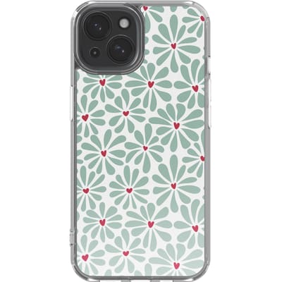 imoshion Hoesje - Geschikt voor Apple iPhone 15 - Design hoesje - Bloom Love Sage Green