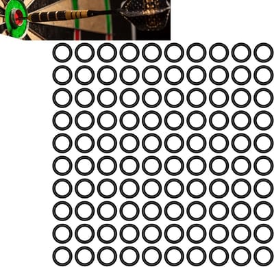 Set van 100 Rubberen Ringen voor Darts - Ideaal voor Optimale Grip, Darts Flights en Rubber O-Ringen (Zwart)