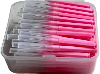 Interdentale Borstels - Tandenstokers - Mondhygiëne Verbeteren - 80 Stuks Per Doos - 06 mm - Roze