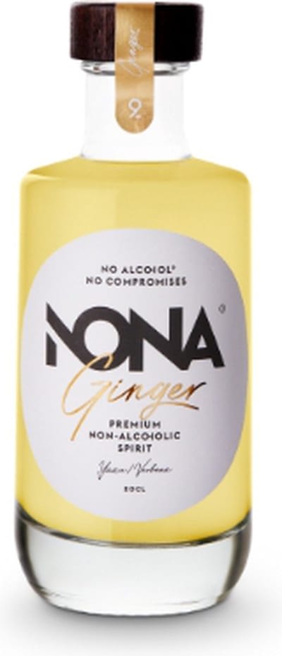 NONA Ginger Alcoholvrije Spirit - 20cl - Alcoholvrij Ginger Distillaat - Botanische Gemberdrank Ginger Spirit Premium Natuurlijk Mixen Bewust Genieten 0% Alcohol - 100% Natuurlijk Laag In Suikers