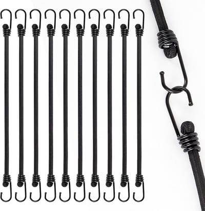 Spanrubber met haken - 60 cm - Robuust en Veilig Bungee Koord