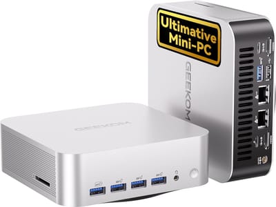 ​​GEEKOM A9 Max Mini PC met – AMD Ryzen AI 9 HX 470 – 32GB DDR5 & 1TB SSD – Windows 11 Pro | 2x USB4 | AMD Radeon 780M | IceBlast 2.0 Koelsysteem (zelfontwikkeld) | AI | 8K voor thuiswerken – 8K,Mini PC met,Mini Computer,Game PC,pc voor games e​