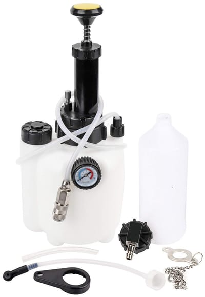 Dailygoods- Vloeistofontluchterset 3L - Remontluchter - Handdrukpomp - Extractorfles 1L - Hoofdcilinderadapterdoppen - PE-kunststof