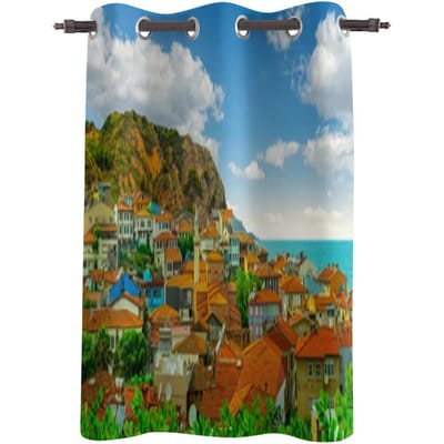 Zuid-Afrikaanse Traditionele Etnische Stijl Gordijnen Keukendecoratie Artikelen Raamgordijnen voor Woonkamer Slaapkamer Gordijnpaneel 135W x 60H(cm)